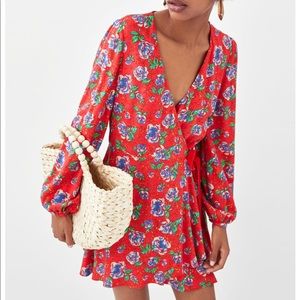 NWT Zara floral front wrap dress / romper